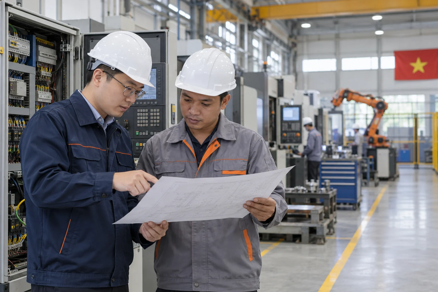 Kỹ sư triển khai tự động hóa tại nhà máy